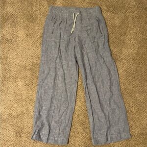 Athleta Wide Leg Linen-Blend Pants in Light Blue